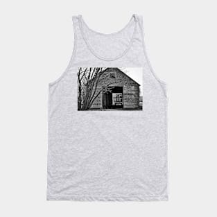 Hay Wagon In Barn Tank Top